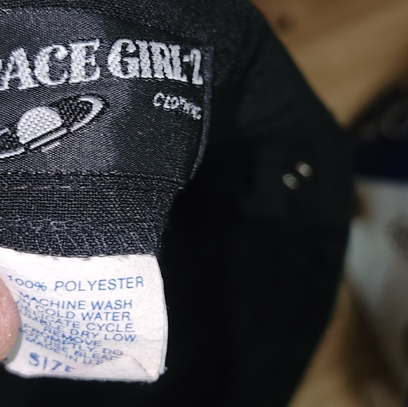 Space Girl-Z Clothing Black Polyester Short Shorts Side buttons M - Picture 9 of 9